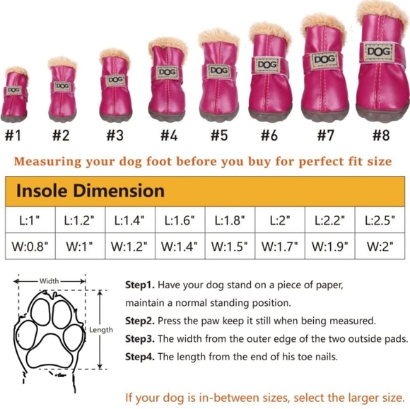 Zekoo Small Dog Anti-Slip Waterproof Boots - Picture 4 of 6